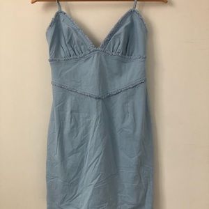 Blue denim mini dress